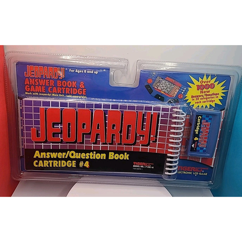 Tiger Electronic Jeopardy Game Cartridge Number 4 And Answer Book New Sealed